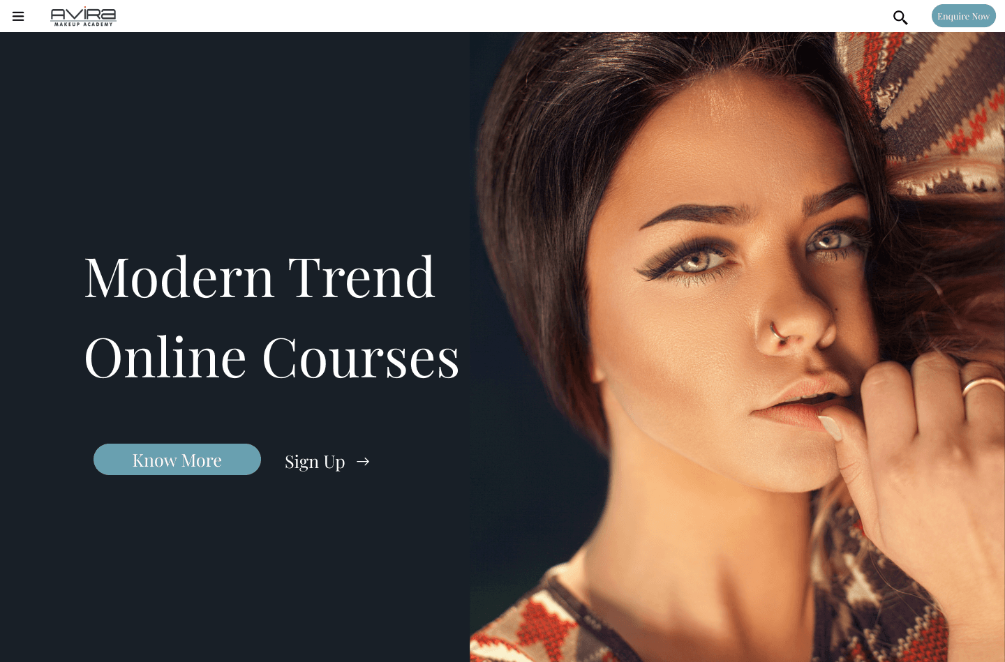 A modern trend online courses homepage design